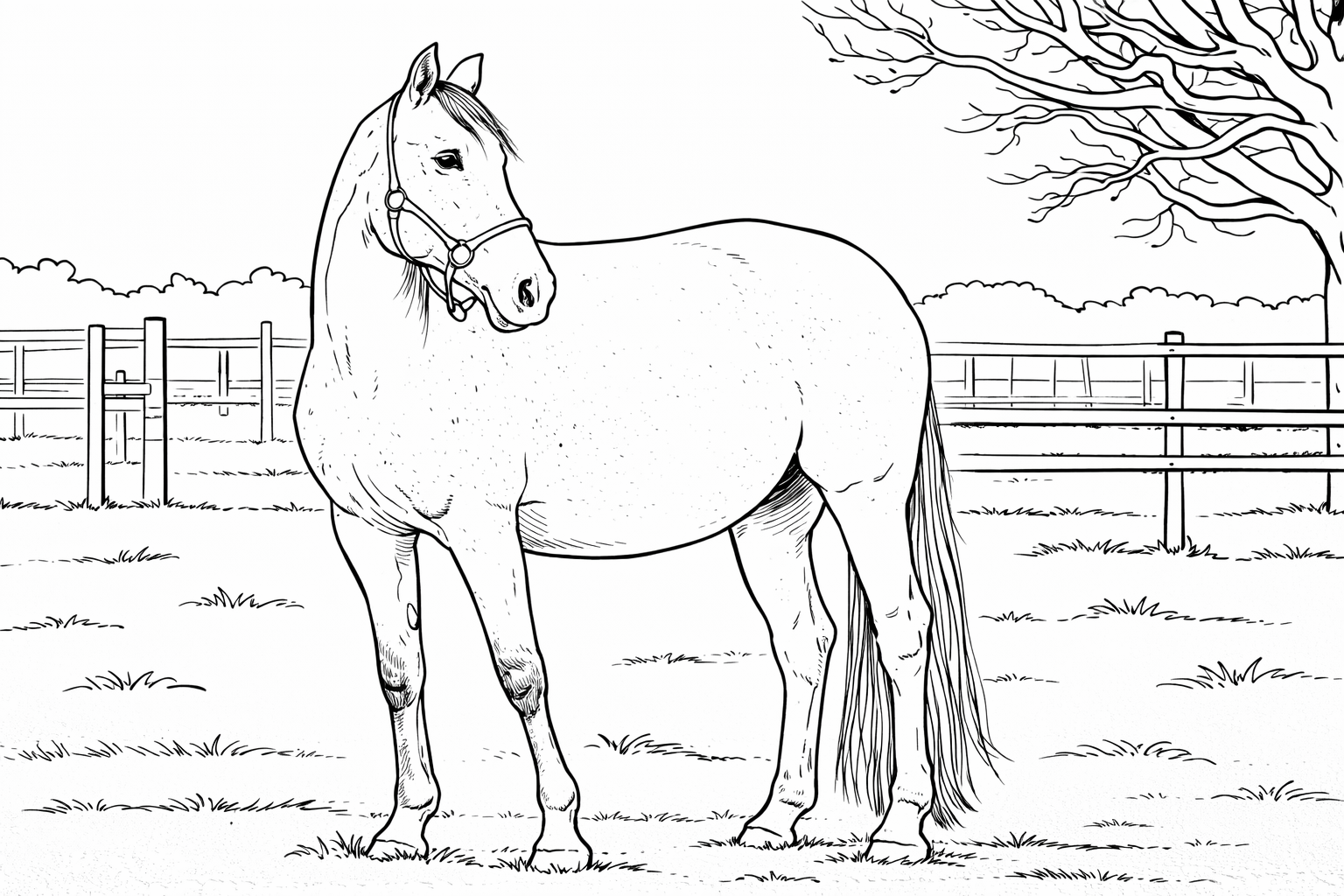 Pferde Ausmalbild - Maserati