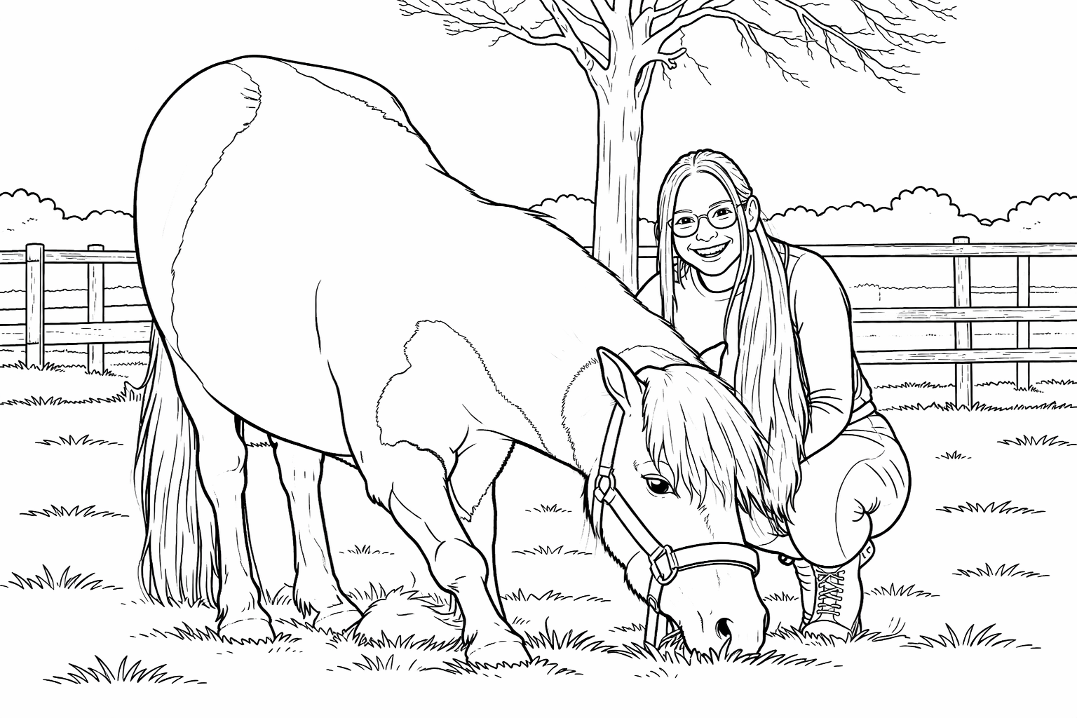 Pferde Ausmalbild - Pitu